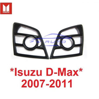 ครอบไฟหน้า Isuzu Dmax 2007 - 2011 สีดำด้าน อีซูซุ ดีแม็กซ์ ฝา ครอบ ไฟ ฝาครอบหน้า d max ครอบไฟ D-MAX ไฟ ของแต่ง ดีแม็ค