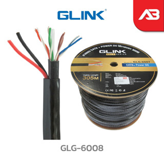 GLINK สาย LAN CAT6 Gold series มีสลิง OUTDOOR 305 เมตร รุ่น GLG-6008