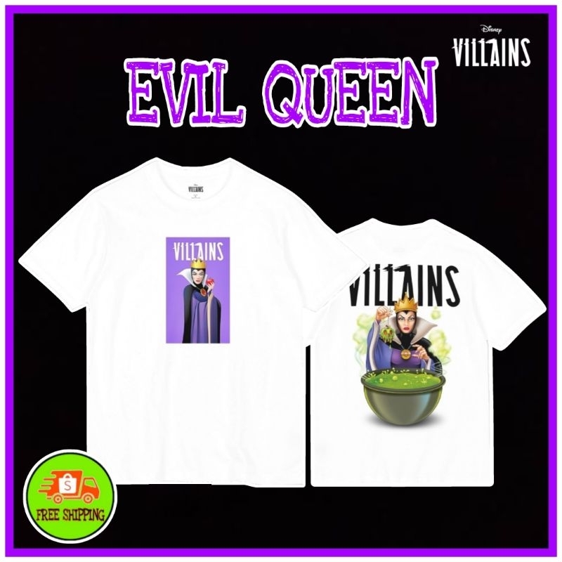 เสื้อDisney ลาย Evil Queen (Villains) สีขาว (TMX-004)