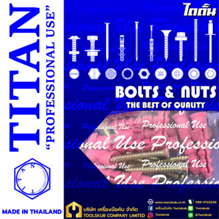 TITAN “PROFESSIONNAL USE” MADE IN THAILAND พุ๊กพลาสติก+สกรู-ชมพู NO.6 FH # 7x1.1/4" (มี15ชุดใน1ห่อ)