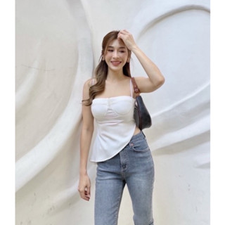 เสื้อสายเดี่ยว ปลายเฉียง สวยหรูดูแพงมากกก #Intuon รุ่น rook top ✔️พร้อมส่ง✔️