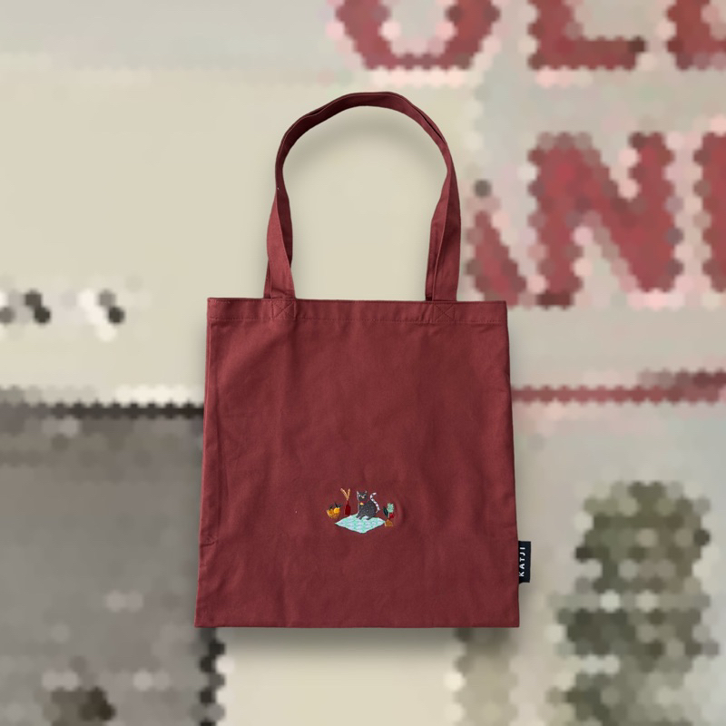 (ดูCODEที่หน้าร้านค้า) katji / พร้อมส่ง Tote bag กระเป๋าย่าม : ปักลาย