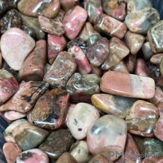 โรโดไนต์ Rhodonite หินเกล็ด ขนาดเล็ก ขัดเงา หนัก 50-100 กรัม คริสตัล หินธรรมชาติ แร่ ควอตซ์ Quartz หินสี ของสะสม TB