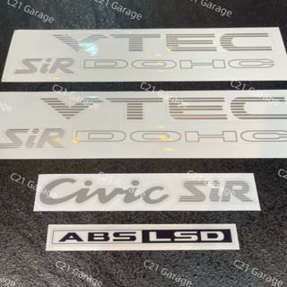 สติกเกอร์แต่ง ครบชุด  Civic  Eg 3door 3ดอ รอบคัน Civic  Sir  vtec Dohc Abs Lsd