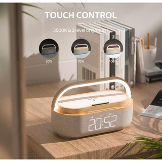 พร้อมส่ง S29 Wireless Charger ใหม่ไม้โคมไฟ LED ลำโพงบลูทูธชาร์จผู้ถือ15W Fast Charging Stand Hands ฟรี CALL