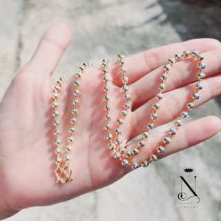 WG01 สร้อยคอทองคำขาว เม็ด4มิล นน.2บ. เทียบแท้สวยทนมาก ไม่ลอก…