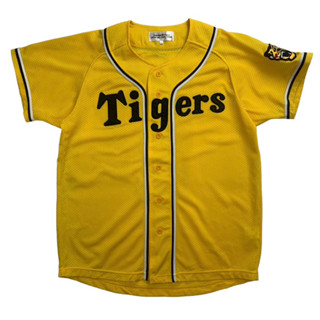 เสื้อเบสบอ Tigers Mizuno Size120-140-160-S-M-L-XL ชาย-หญิง