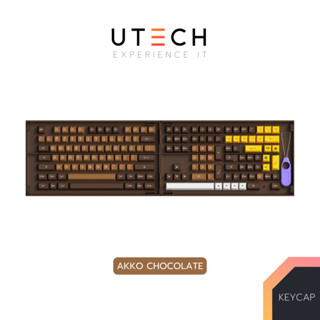 คีย์แคป AKKO PBT Chocolate Keycap คีย์แคป 178 ปุ่ม ASA Profile by UTECH