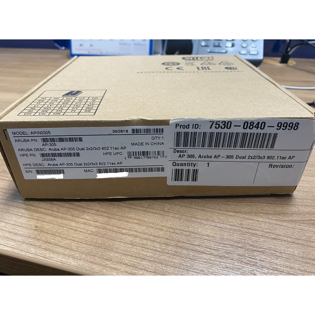 Aruba AP-305 Model : APIN0305 P/N : JX936A  (สินค้ามือสอง ยังไม่ได้ใช้งาน)