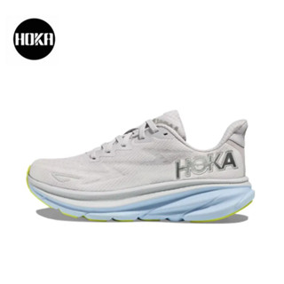 HOKA ONE ONE Clifton 9 Grayish blue ของแท้ 100 %  Sports shoes Running shoes style