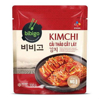 cj bibigo sliced cabbage kimchi กิมจิผักกาดขาว 100g. 비비고 썰은배추김치