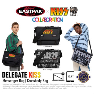 EASTPAK x KISS Delegate Messenger Bag | Crossbody Bag กระเป๋าสะพายข้าง ลายวงคีส ร็อค แอนด์ โรล (EK00026EQ8)