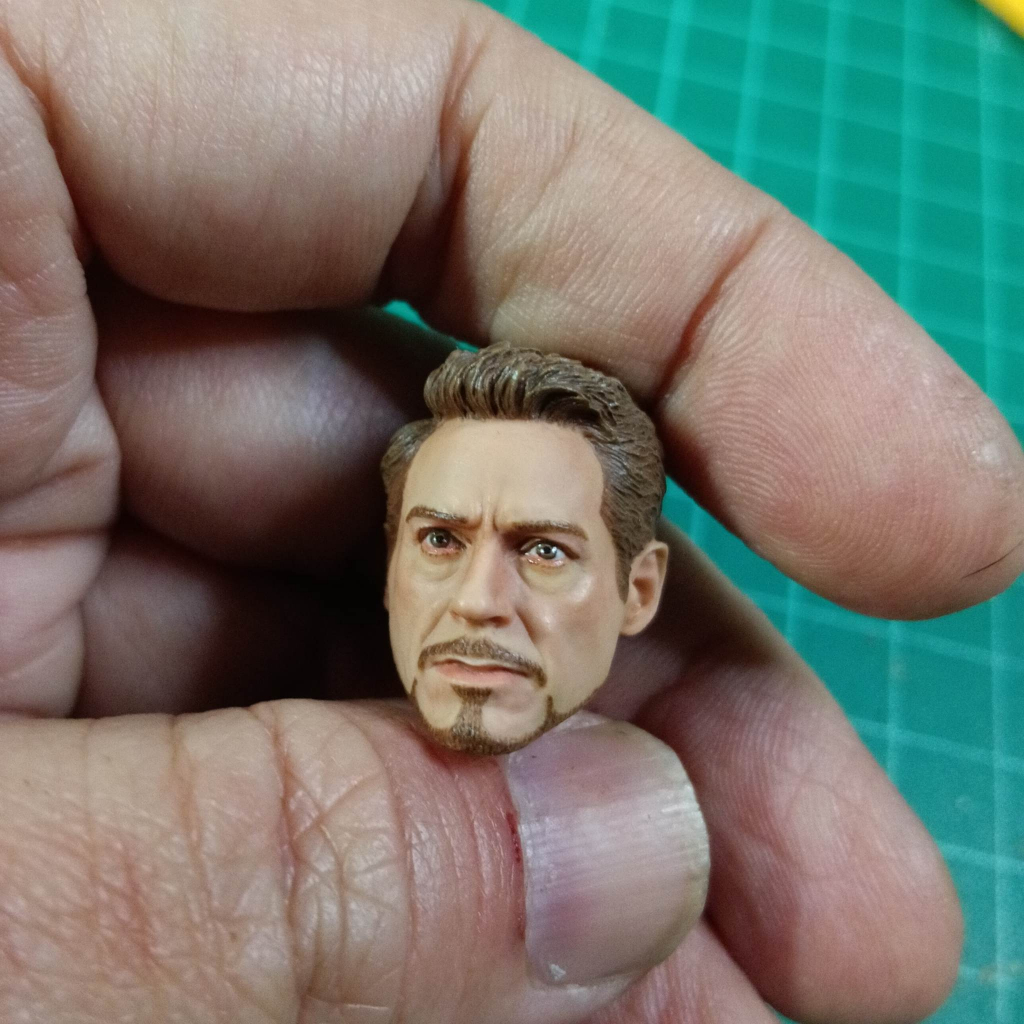 หัวโทนี่ใส่ ZD TOYS แบบเลือด  tony head 1/10 for ZD TOYS MK46-50 พร้อมส่ง ใส่กับรุุนมีไฟได้