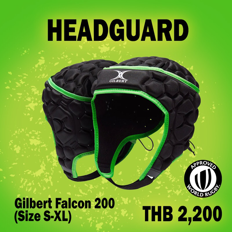 Rugby Headguard, Gilbert Falcon 200 Headguard, Rugby Head Gear, Rugby Protection, Authentic