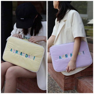 กระเป๋าแล็ปท็อปเหลือง/ม่วง AGREATDAY! ขนาด 13-13.9 lnches (Laptop/Macbook Bag) กระเป๋าโน๊ตบุ๊ค กระเป๋าแมคบุ๊ค