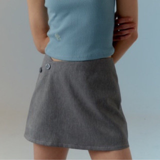 (พรี10วัน สีเทา,ดำลายทาง,น้ำตาลลายทาง)STUDIO UNKNOWN - Dakota Skort กระโปรงกางเกงสั้น ดีเทลเว้าเอว