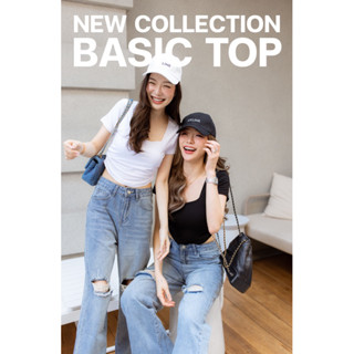 Basic Top (เสื้อครอปเรย่อน เอวย่น)