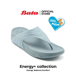 BATA บาจา Energy+ รองเท้าแตะเพื่อสุขภาพแบบหนีบ รองรับน้ำหนักเท้าได้ดี ของขวัญวันแม่ สำหรับผู้หญิง สีชมพู 6715181 สีฟ้า 6719181