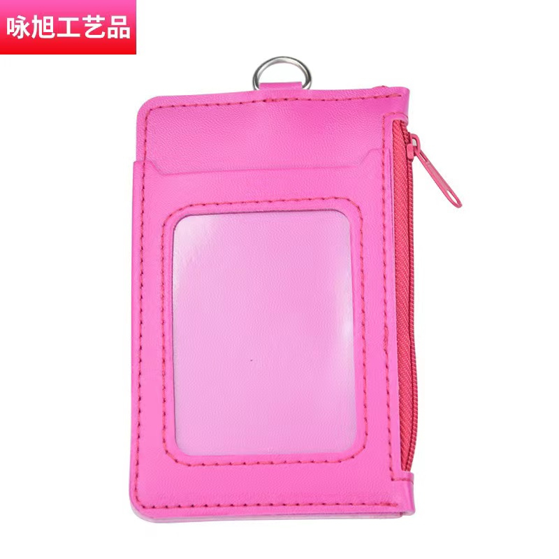 ที่ใส่บัตรประชาชนเชือกเส้นเล็กมีซิปกันน้ำหนาบัตรทำงานพนักงานปลอกหนังป้ายที่กำหนดเองวิทยาเขตนักเรียนโรงเรียนบัตรโปร่งใสสอ