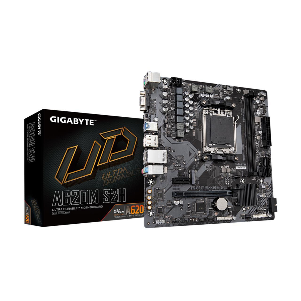 MAINBOARD (เมนบอร์ด) GIGABYTE A620M S2H (REV. 1.0) (DDR5) (SOCKET AM5) (MICRO-ATX)- 3 Years