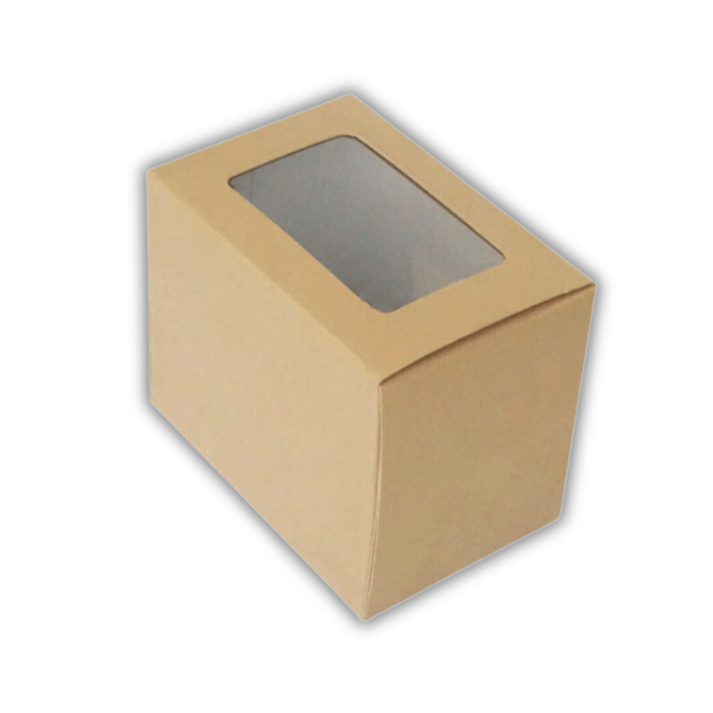 กล่องเค้กชิ้น กล่องแฮนเมดเค้กชิ้น ขนาด 8 x 12 x 9.5 cm. (100 ใบ/แพ็ค)