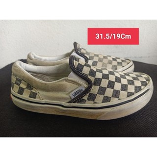 Vans Size 31.5 ยาว 19 Cm  รองเท้ามือสอง ผู้หญิง เท้าเล็ก  ผ้าใบ สวม แฟชั่น ลำลอง เที่ยว