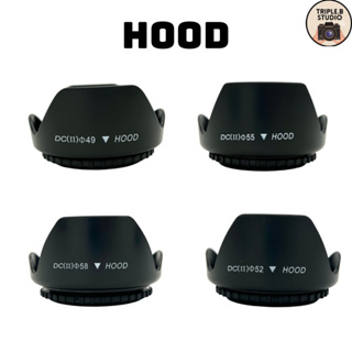 lens hood ทรงกลีบดอกไม้ เลนส์ฮูตเกลียว มี 4 ขนาด 49 52 55 58