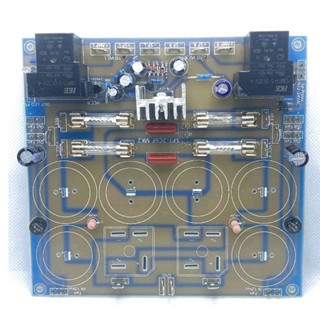 แผ่นภาคจ่ายไฟ ใส่Capacitor 6ตัว ไดโอด2ตัว มีป้องกันลำโพงในตัว  Model : SPT-2C6F MK2