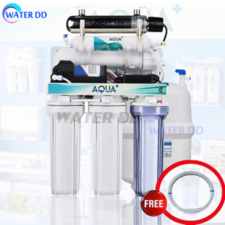 AQUA Plus ระบบ RO 0.0001 micron เครื่องกรองน้ำดื่ม 6 ขั้นตอน ระบบ Reverse Osmosis ความละเอียดในการกรอง 0.0001