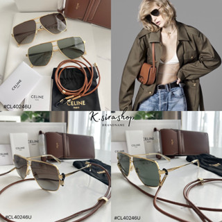 [ส่งฟรี] New Celine Metal Flame 25 Sunglasses #CL40246U