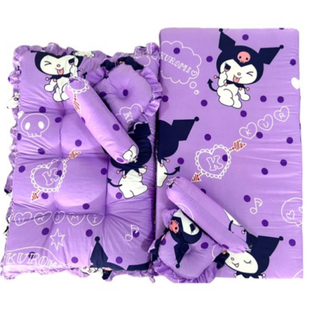 ที่นอนเด็กแรกเกิด หรือที่นอนน้องตัวเล็ก ลายคุโรมิจัง พร้อมส่ง เบาะบุ๋ม เบาะเรียบ 1เซตได้3ชิ้น