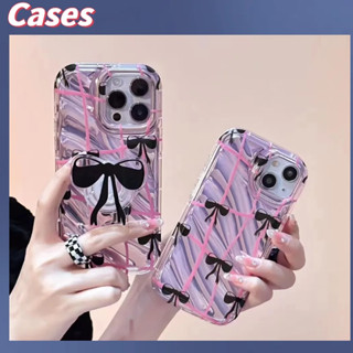 คูปองเคลม🎀เคสไอโ case for iphone 11 12 แฟชั่นที่สวยงามเรียบง่าย bow-knot เคส 14 13 12 11 pro max เคสโทรศัพท์มือถือที่ส