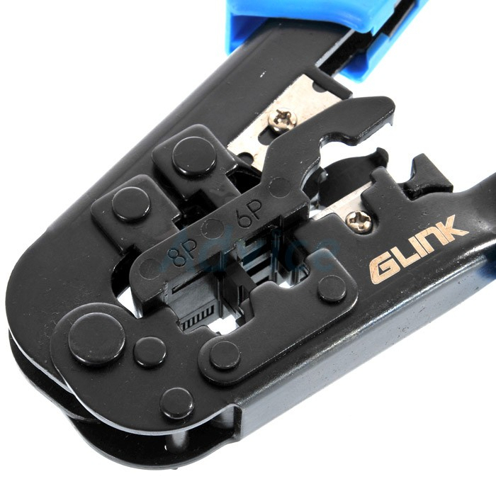 ✅มาตรฐาน GLINK GLT-001/ GLT-01 CRIMPING TOOL CRIMP CUT STRIP คีมเข้า หัวสาย หัวแลน สายแลน Lan RJ-45 สายโทรศัพท์ RJ-11
