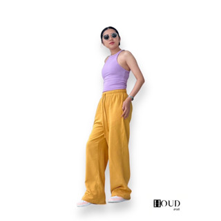 สีเหลืองดั๊กกี้ Ducky Color กางเกงขายาว ผ้าลินิน รุ่น Basic Pants