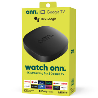 Onn Google TV 4K Streaming Box มี Chromecast และ Google Assistant ในตัว อุปกรณ์สตรีมมิ่ง Android TV 12 ของใหม่ ของแท้