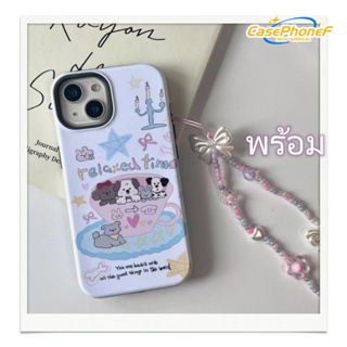 ✨ส่งของขวัญ✨เคส for iPhone 11 14 Pro Max Case for iPhone 12 13 ป้องกันการตก การป้องกัน พร้อม สาวน่ารักหัวใจ การ์ตูน