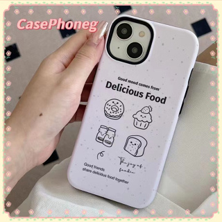 🍑CasePhoneg🍑ป้องกันการหล่น ขอบเต็ม iPhone 11 14 pro max สีขาว จุด เล็กและสด เรียบง่าย แฟชั่น case for iPhone 12 13