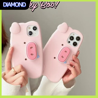 💲คูปองเคลม💲เคสไอโฟน case for iphone 11 12 หมูน้ำลายไหล เคส 14 13 12 11 pro max เคสซิลิโคน นุ่มและทนทาน กันรอย