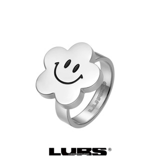 แหวนแบรนด์ LURS รุ่น SQU ARE DOUBLE LINE THICK RING