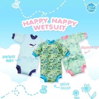 🇬🇧 Splash about ชุดว่ายน้ำคงอุณหภูมิ กันหนาว SPF 50 Happy Nappy Wetsuit