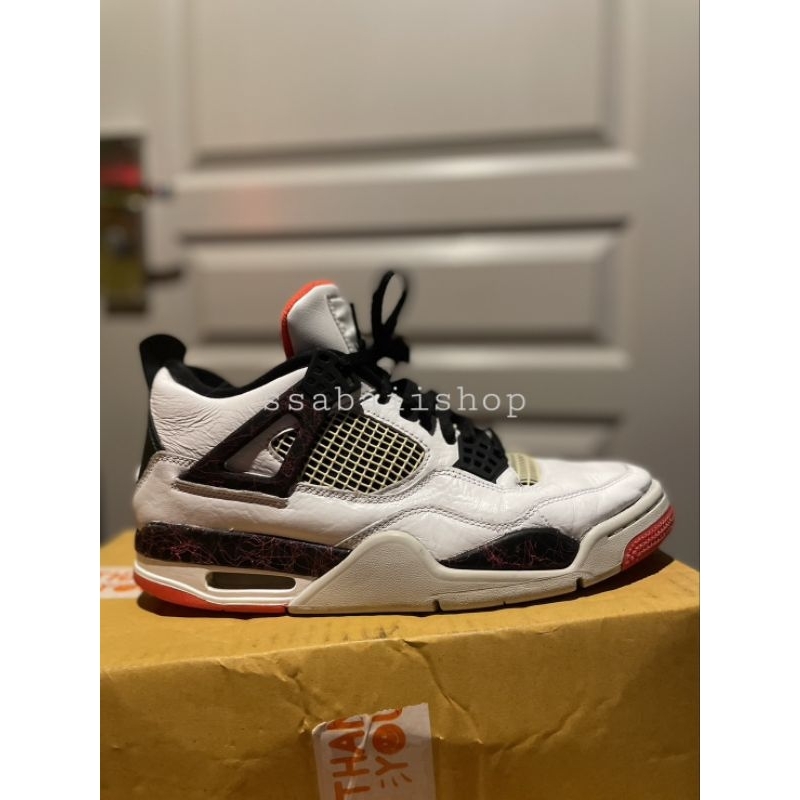 ของแท้100% Jordan 4 Retro fight Nostalgia (Nobox)มือสอง สภาพดี เย็บปักขาดซ่อม ไม่มี