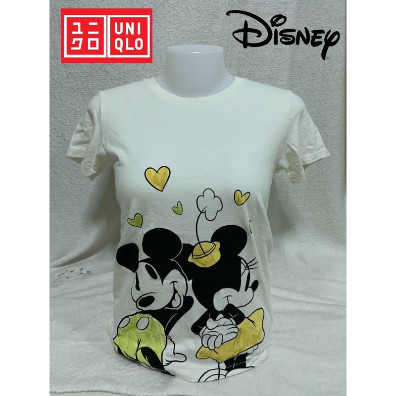 UNIQLO-Disney เสื้อยืดคอกลม แขนสั้น มือสองจากญี่ปุ่น