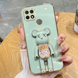 เคส ขาตั้ง น้องหมี สำหรับรุ่น  realme c21y c25y c12 c15 c25 c11