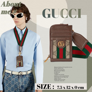 กุชชี่ ซีรีส์ Gucci Ophidia พร้อมกระเป๋าพร้อมที่ใส่การ์ด GG/ที่ใส่การ์ดผู้ชาย/กระเป๋าใส่เหรียญผู้หญิง