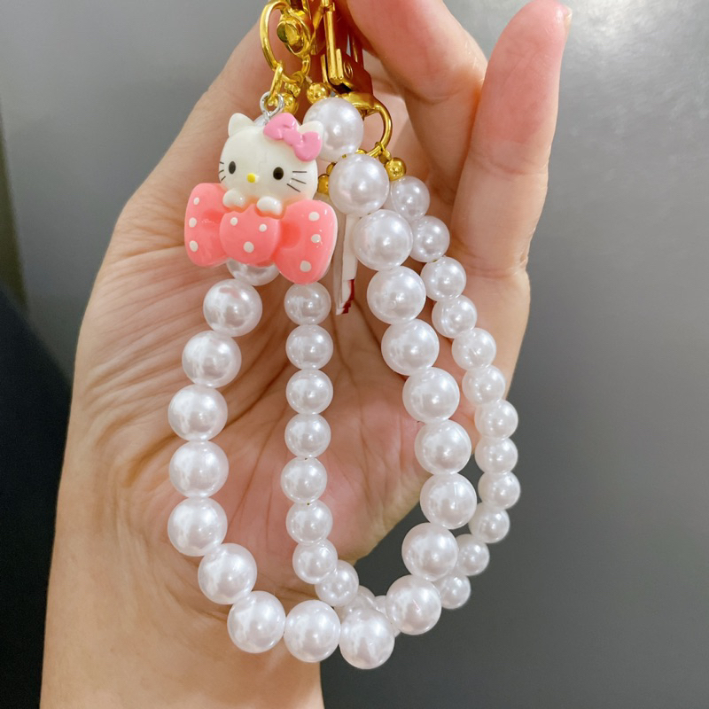 สร้อยมุกห้อยกระเป๋า พร้อมส่งจากไทย พวงกุญแจ สายมุกคล้อง พร้อมส่งจากไทย