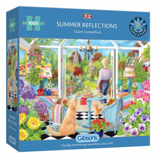 พร้อมส่ง-จิ๊กซอว์ Summer Reflections garden🪴แบรนด์ Gibsons jigsaw puzzle 1000 ชิ้น