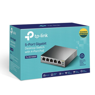 TP-Link TL-SG1005P 5-Port Gigabit Desktop Switch with 4-Port PoE(รับประกันLIMITED LIFETIME)