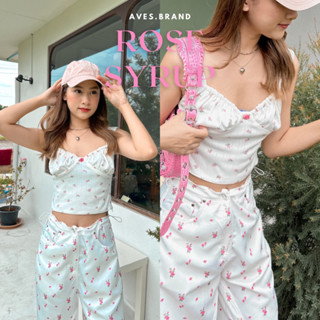 AVES.BRAND ROSE SYRUP TOP เสื้อกล้ามลายดอก ผ้าสองชั้น