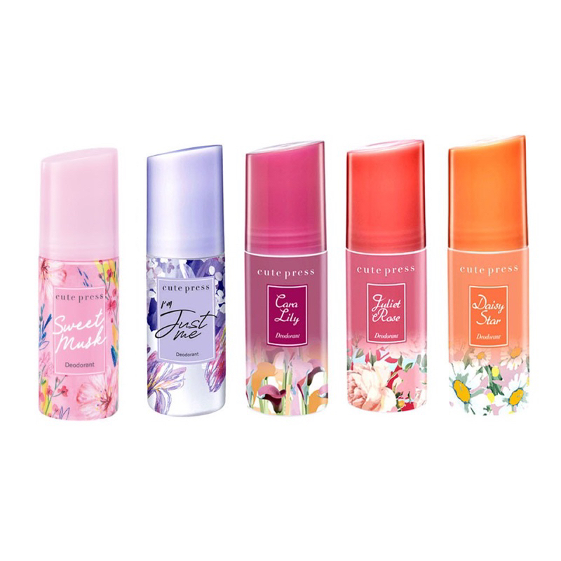 โรลออน Cute Press Deodorant 5 กลิ่น Juliet Rose,Daisy Star,Just Me 60ml.