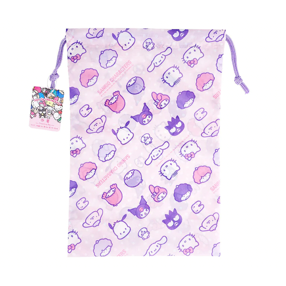 [อัปเดตลายใหม่💖] กระเป๋าผ้าหูรูดลาย Sanrio Characters 21x31ซม (จุของได้เยอะ) สินค้าลิขสิทธิ์เเท้ หิ้วจากญี่ปุ่น 🇯🇵